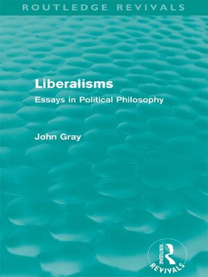 cover image of Liberalisms (Routledge Revivals)